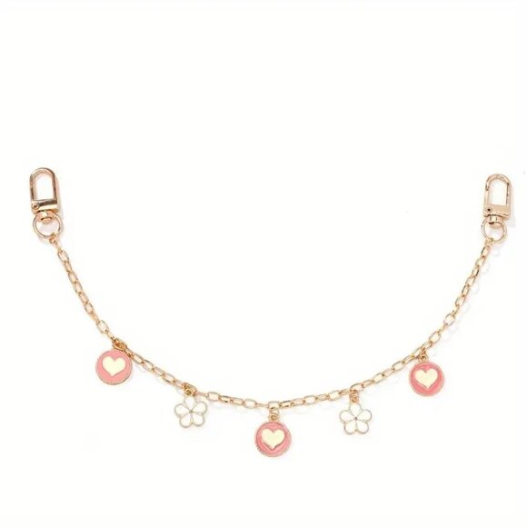 Handbags - NWT Hearts and Flowers Bag Charm Chain